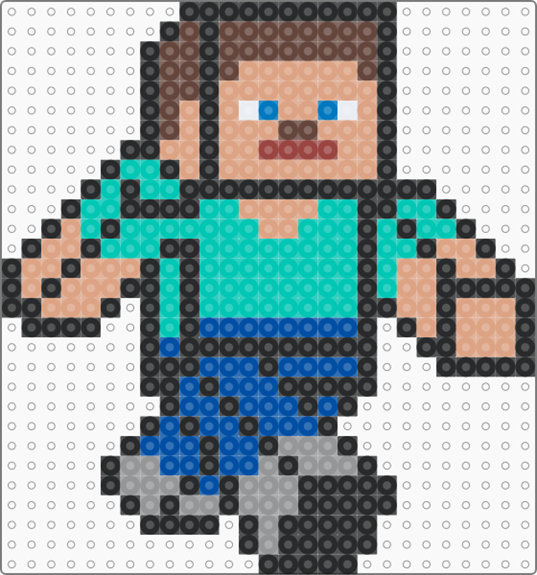 Minecraft Steve Pärlplatta