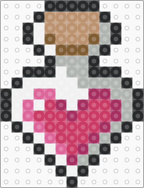 Minecraft Heart Potion Pärlplatta