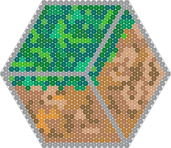 Minecraft Gräsblock Pärlplatta