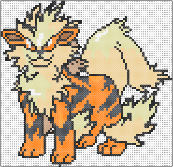 Pokémon Arcanine Pärlplatta