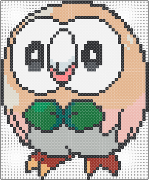 Pokémon Rowlet Pärlplatta