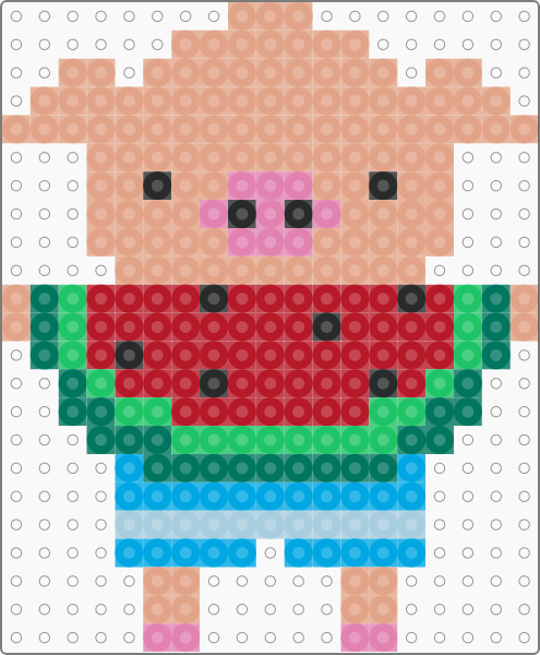 Minecraft Vattenmelon-gris Pärlplatta