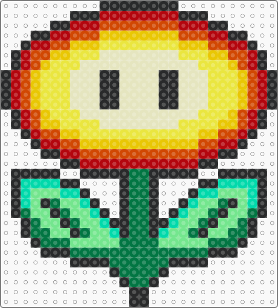 Super Mario Eldblomma Pärlplatta