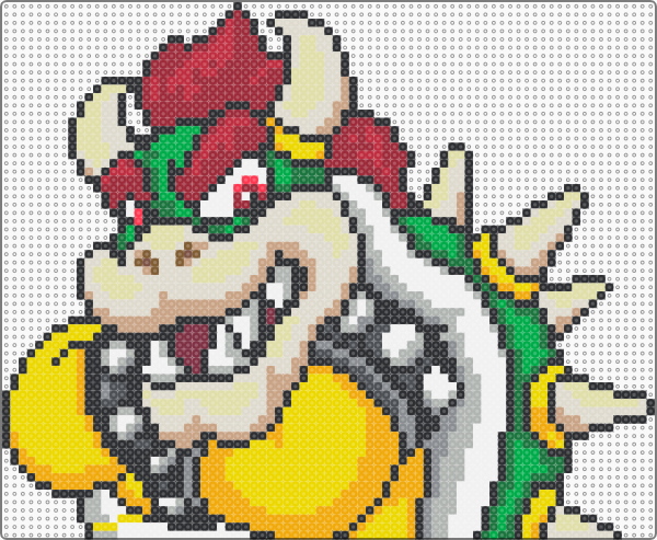 Super Mario Bowser Pärlplatta