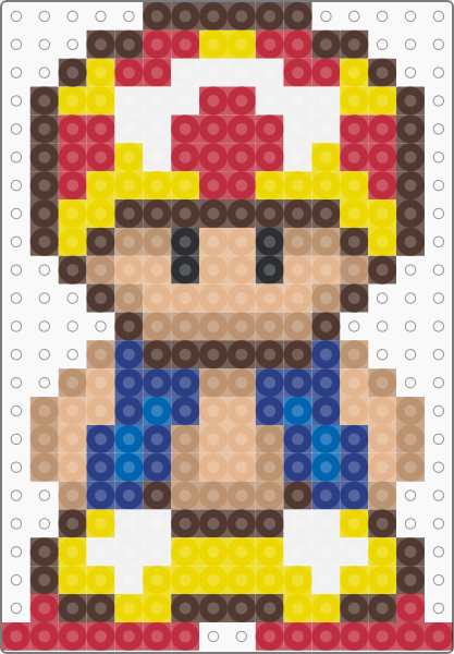 Super Mario Toad Pärlplatta