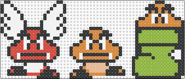 Super Mario Goombas Pärlplatta